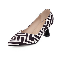 printed point toe pumps