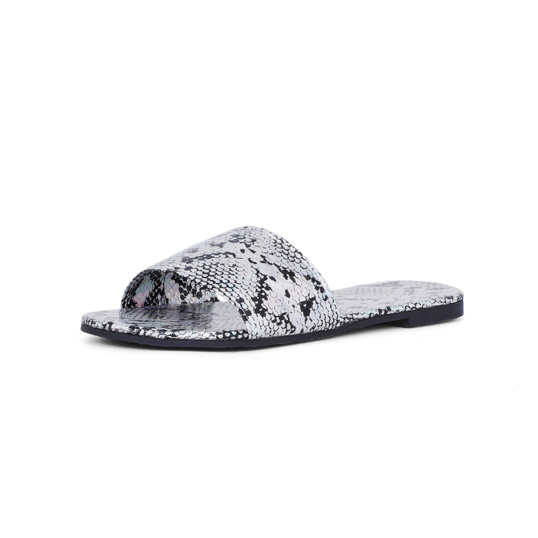 women printed flat slippers