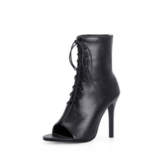 peep toe heel boots