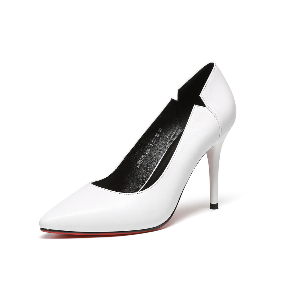 Women’s Office White&Black Kitten Heels