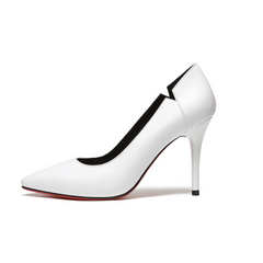 Women’s Office White&Black Kitten Heels