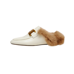 Women's Rabbit Fur Mules&Slippers