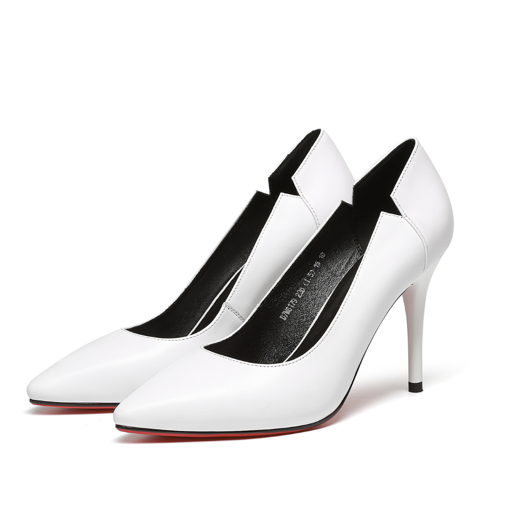 Women’s Office White&Black Kitten Heels