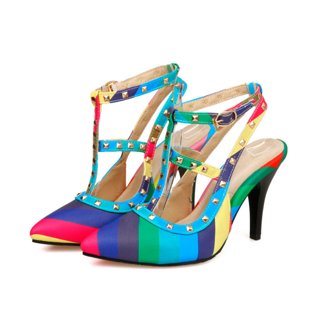 Women's Rockstud Rainbow Pumps