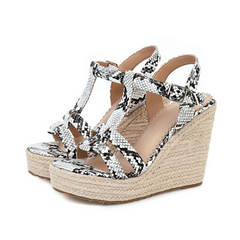 wedge snake print sandal