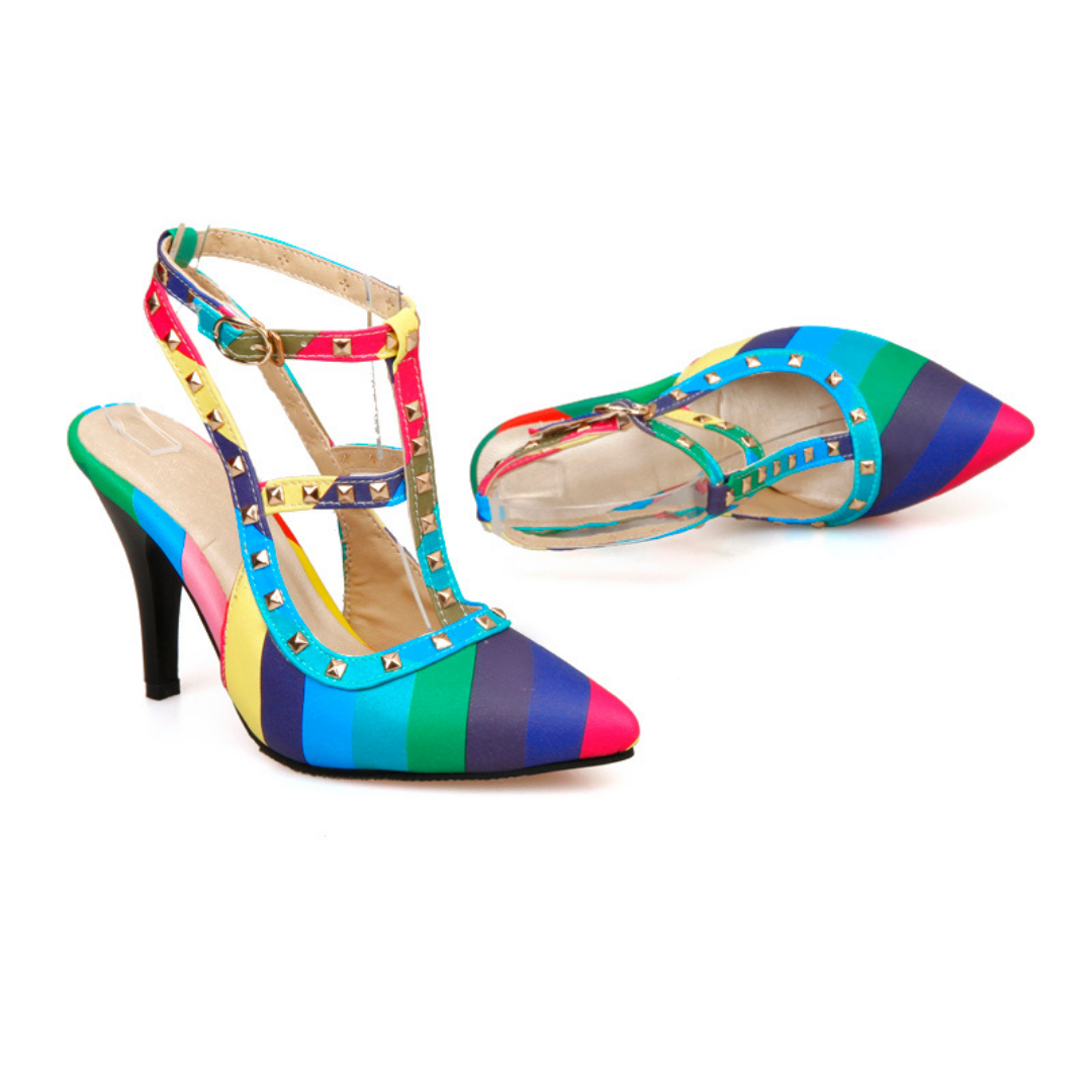 Women's Rockstud Rainbow Pumps