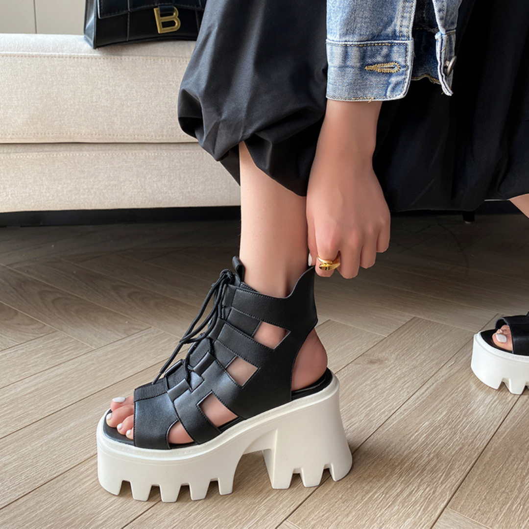 women platform sandal boots