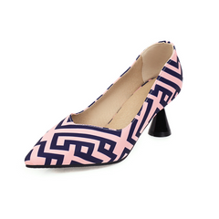 printed point toe pumps