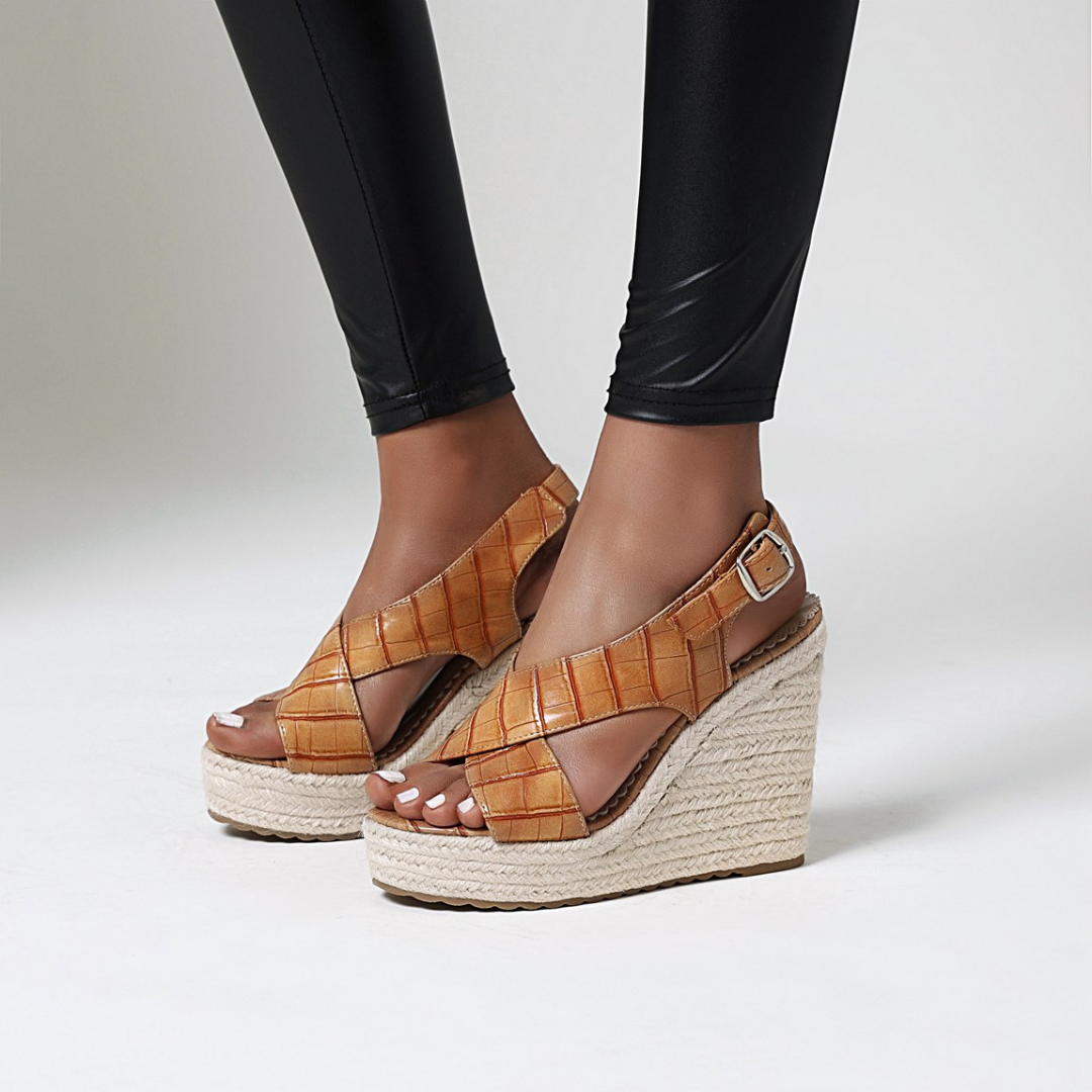 Women's Stone Grain Espadrille Wedges