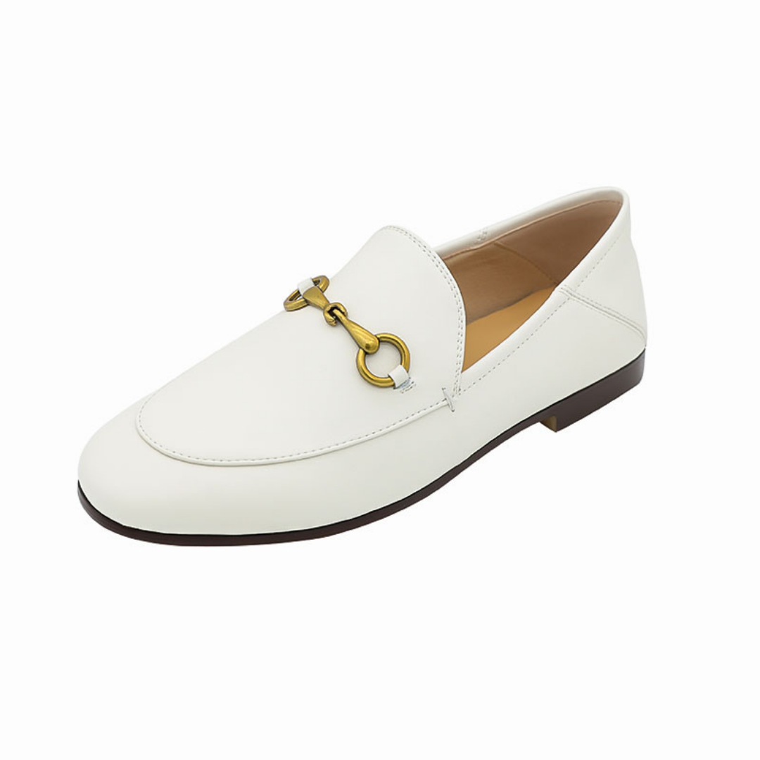 Women's Leather&Velvet Penny Loafers