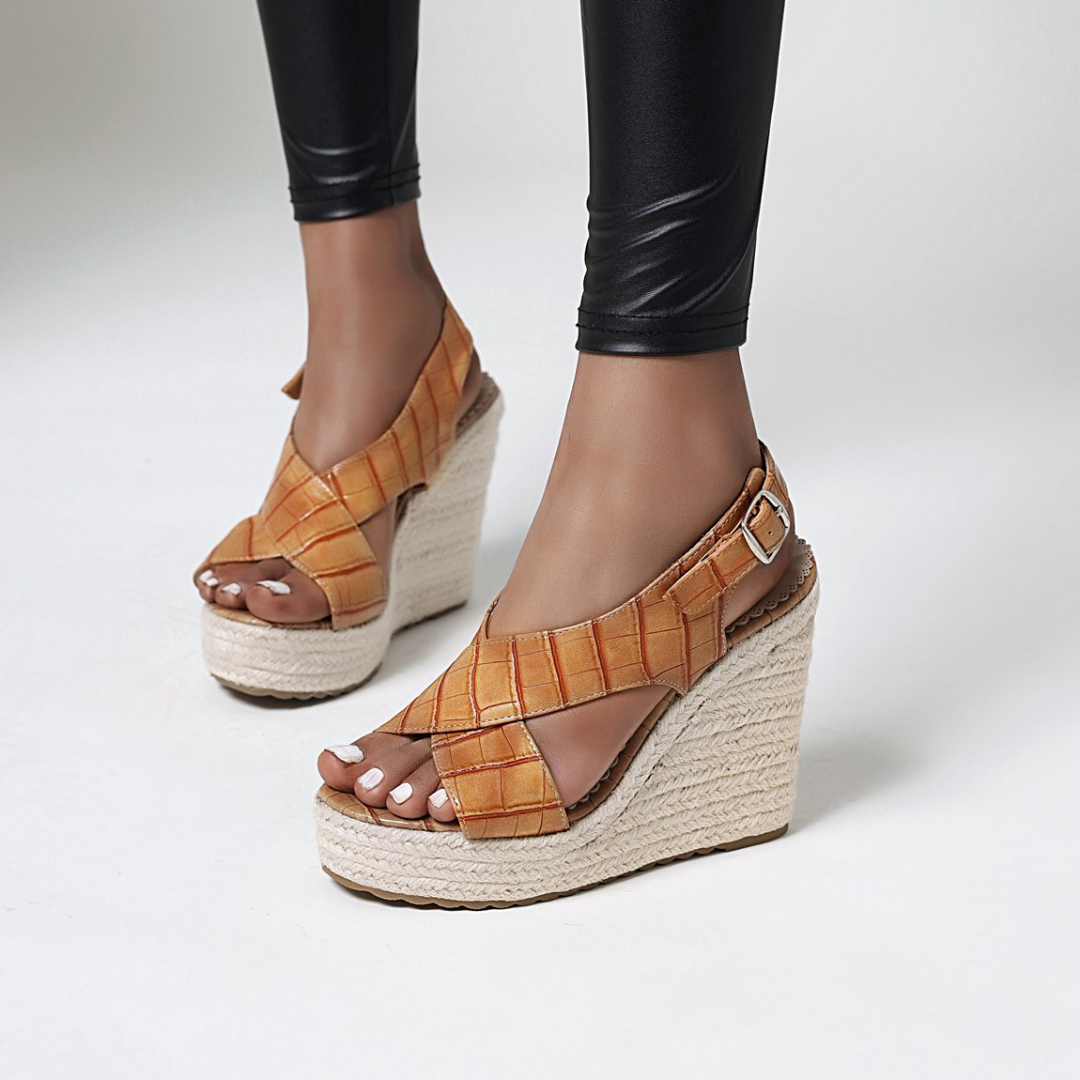 Women's Stone Grain Espadrille Wedges