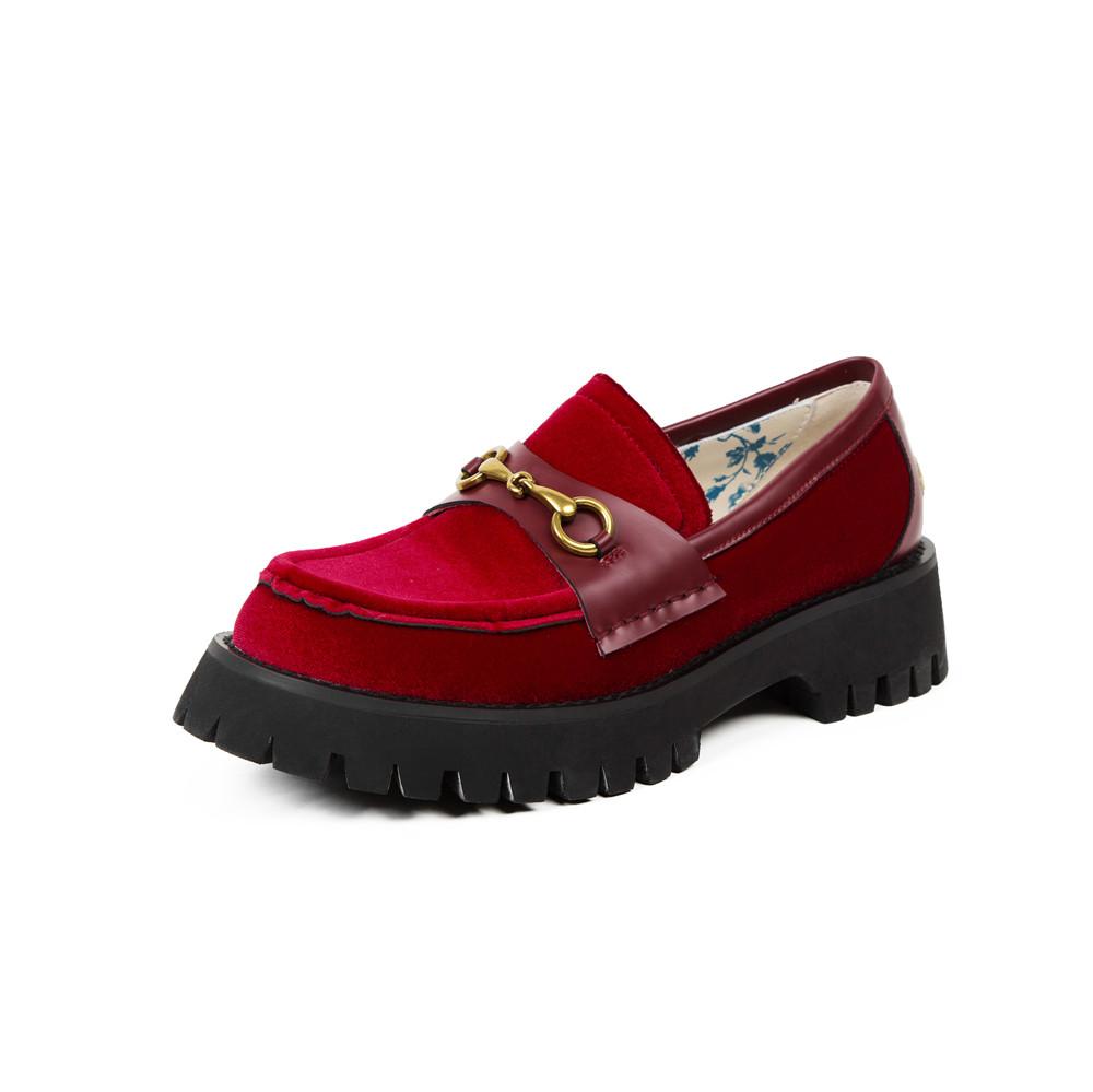 women platform loafers