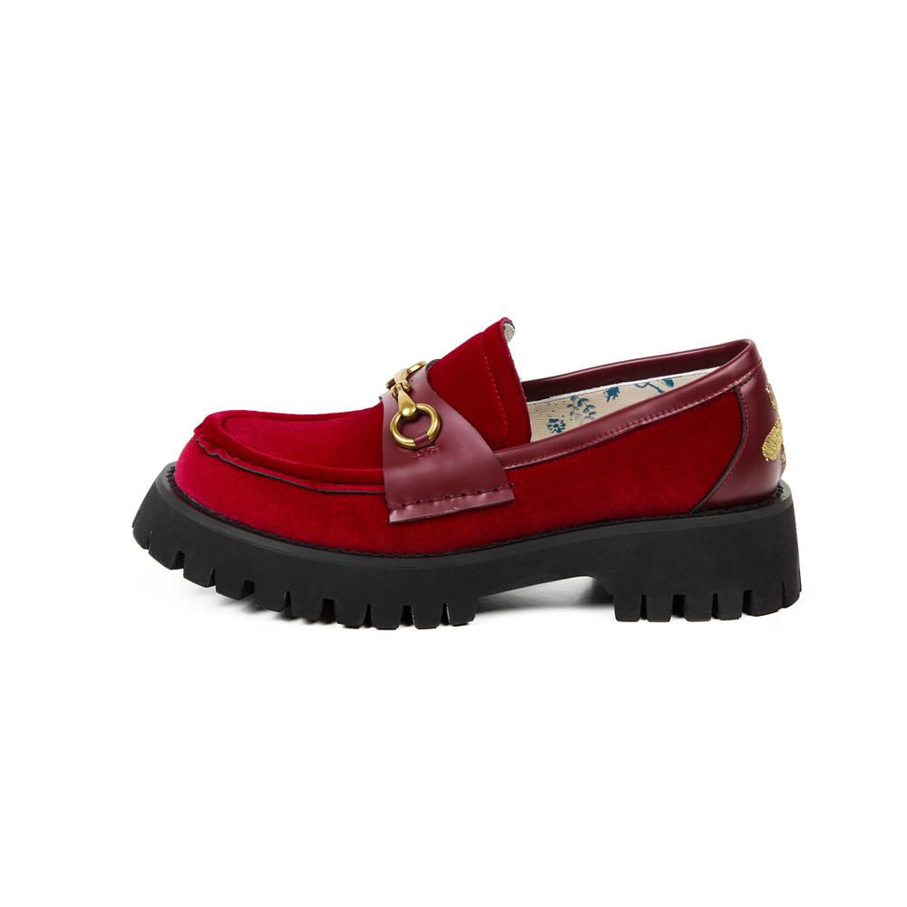 women platform loafers