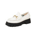 White Genuine Leather