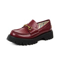 Red Genuine Leather